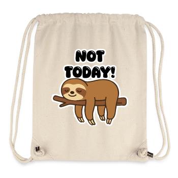 Cute Sleeping Sloth on Branch – Lazy Day Cartoon - Stanley/Stella Recycled Gym Bag - natural - Front