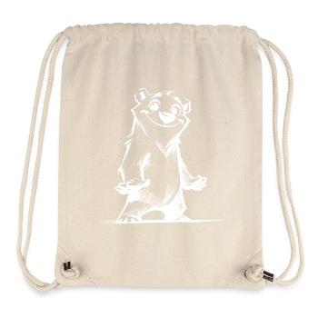 Cartoon bear cool charisma to cuddle - Stanley/Stella Recycled Gym Bag - natural - Front