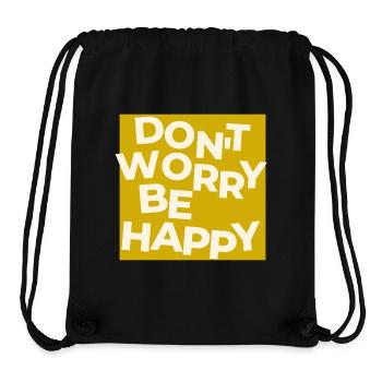 Don't Worry Be Happy - Stanley/Stella Recycled Gym Bag - black - Front
