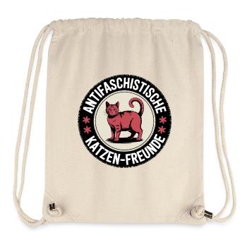 Antifascist Cat Friends - Against the Right - Stanley/Stella Recycled Gym Bag - natural - Front