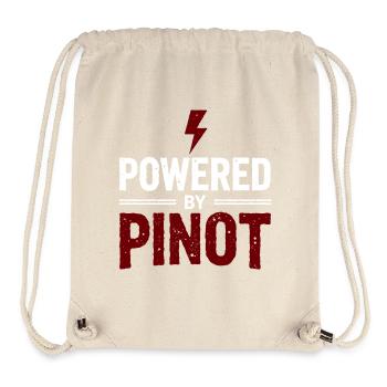 Powered by Pinot Wine Energy Saying - Stanley/Stella Recycled Gym Bag - natural - Front