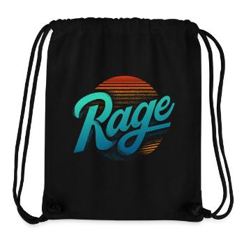 Lettrage Rétro Néon Rage - Sac à cordon recyclé Stanley/Stella - noir - Devant