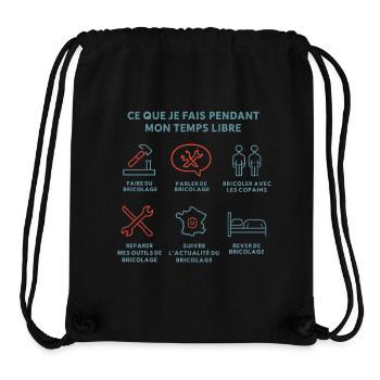 Bricolage et Temps Libre - Sac à cordon recyclé Stanley/Stella - noir - Devant
