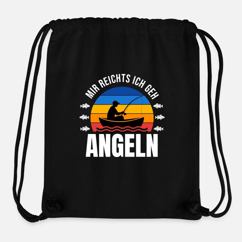 J’en ai assez, je vais pêcher - pêcheurs en bateau - Sac à cordon recyclé Stanley/Stella - noir