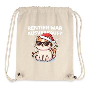 Reindeer was sold out Cat Christmas - Stanley/Stella Recycled Gym Bag - natural - Front