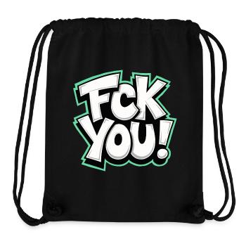 FCK YOU lettering provocative statement - Stanley/Stella Recycled Gym Bag - black - Front