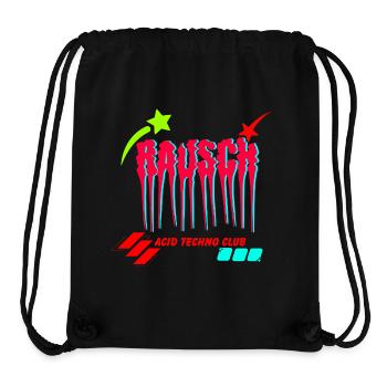 RAUSCH Acid Techno Club - Melting Glitch Typograph - Stanley/Stella recycelter Gym Bag - Schwarz - Vorne