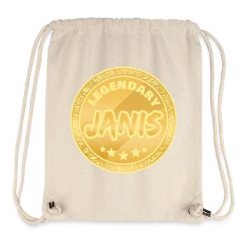 Janis comme prénom - Sac à cordon recyclé Stanley/Stella - blanc naturel - Devant