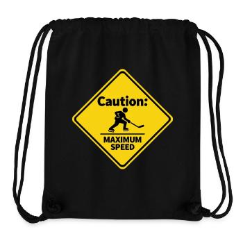 Avertissement Vitesse maximale de hockey sur glace Signal d’avertissement - Sac à cordon recyclé Stanley/Stella - noir - Devant