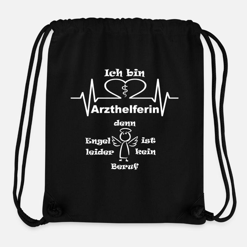 Ich bin Arzthelferin - Engel im Beruf - Stanley/Stella recycelter Gym Bag - Schwarz