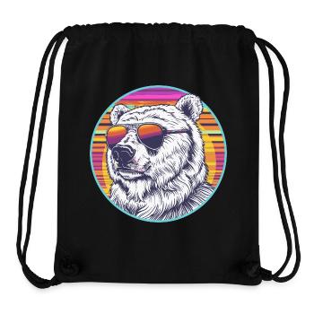 Polar Bär Retro Sonnenbrille - Stanley/Stella recycelter Gym Bag - Schwarz - Vorne