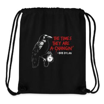 Raven with pocket watch Change times - Stanley/Stella Recycled Gym Bag - black - Front