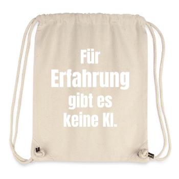 Experience instead of AI – Human practice - Stanley/Stella Recycled Gym Bag - natural - Front