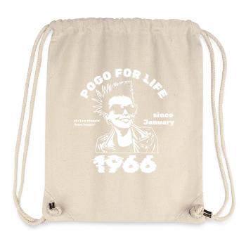 60. Geburtstag Pogo for life since 01/1966 - Stanley/Stella recycelter Gym Bag - Naturweiß - Vorne