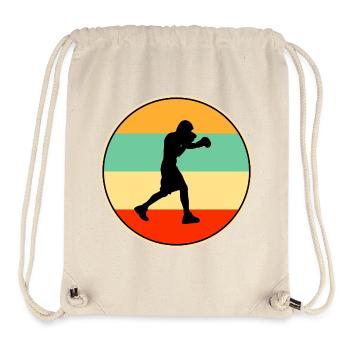 Retro Boxing Silhouette Combat Sport Athlete - Stanley/Stella Recycled Gym Bag - natural - Front