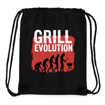 Grill Evolution Lustiger Grillmeister Spruch - Stanley/Stella recycelter Gym Bag - Schwarz - Vorne