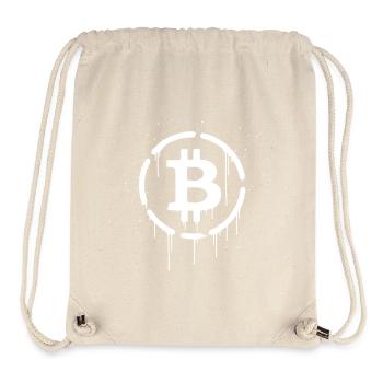 Bitcoin Logo Graffiti Crypto - Sac à cordon recyclé Stanley/Stella - blanc naturel - Devant