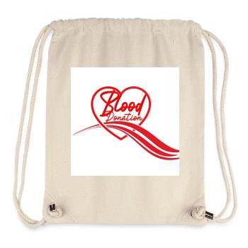 Blood Donation Heart Logo - Stanley/Stella Recycled Gym Bag - natural - Front