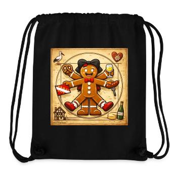 Vitruvian logo T-shirt Mannele Alsace - Stanley/Stella Recycled Gym Bag - black - Front