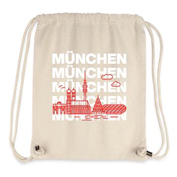 MÜNCHEN SKYLINE STACK – MIA SAN MUNICH - Stanley/Stella recycelter Gym Bag - Naturweiß - Vorne