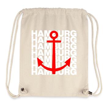 HAMBURG ANKER ROT, HAFEN, MOIN, HH, NORDDEUTSCH - Stanley/Stella recycelter Gym Bag - Naturweiß - Vorne