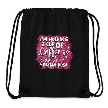 Coffee & Activity: Cute Coffee Sign - Stanley/Stella Recycled Gym Bag - black - Front