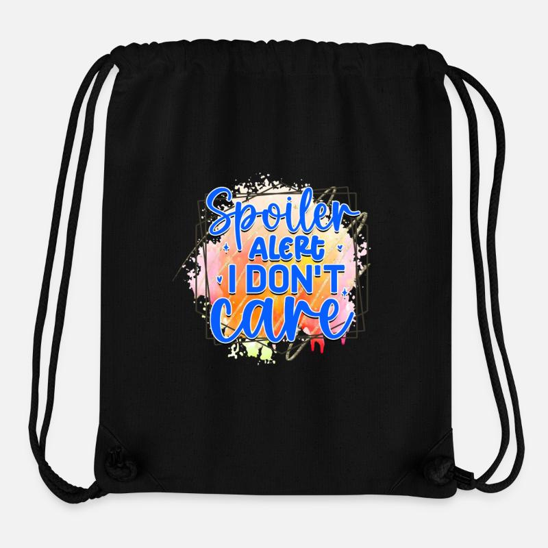 Alerte spoiler : je m’en fiche - Sac à cordon recyclé Stanley/Stella - noir