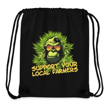 Support your local farmers - Stanley/Stella recycelter Gym Bag - Schwarz - Vorne