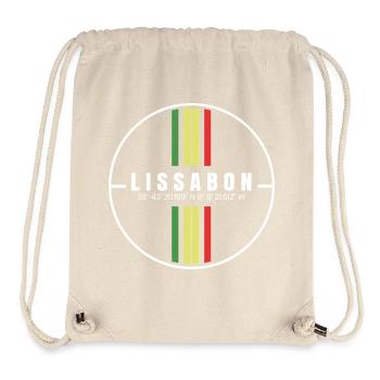 Lissabon Koordinaten - Stanley/Stella recycelter Gym Bag - Naturweiß - Vorne