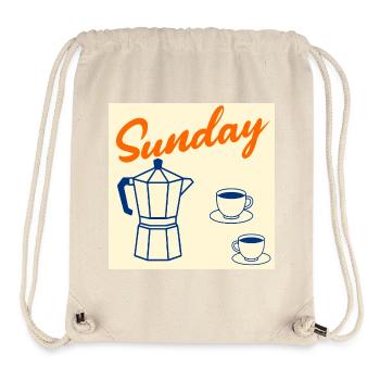 Sunday Coffee Couple - Stanley/Stella Recycled Gym Bag - natural - Front