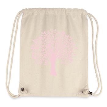 Icon Pink Jumbo Tree Print Silhouette - Stanley/Stella recycelter Gym Bag - Naturweiß - Vorne