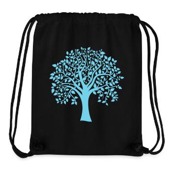 Icon Blue Jumbo Tree Print Silhouette - Stanley/Stella recycelter Gym Bag - Schwarz - Vorne