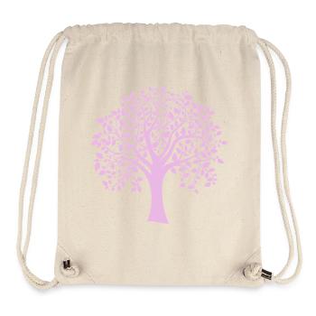 Icon Lila-Jumbo-Baum-Print-Silhouette - Stanley/Stella recycelter Gym Bag - Naturweiß - Vorne