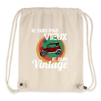 Ich bin kein altes Oldtimer-Auto - Stanley/Stella recycelter Gym Bag - Naturweiß - Vorne