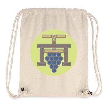 20506_Winzer, Weinbauer Grapepresse Vintage   - Stanley/Stella recycelter Gym Bag - Naturweiß - Vorne