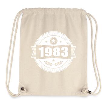 1983 Retro Badge - Stanley/Stella Recycled Gym Bag - natural - Front