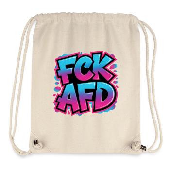 FCK AFD - Antifa Tee - Stanley/Stella recycelter Gym Bag - Naturweiß - Vorne