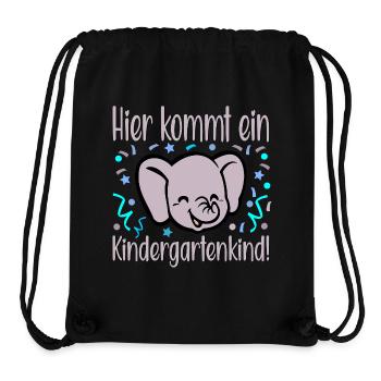 Kleinkinder Kindergartenkind - Stanley/Stella recycelter Gym Bag - Schwarz - Vorne