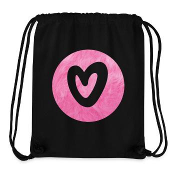 Heart Circle Fur Pink Fluffy Love Wedding - Stanley/Stella Recycled Gym Bag - black - Front