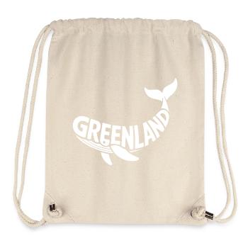 Greenland Wal Schriftzug - Stanley/Stella recycelter Gym Bag - Naturweiß - Vorne