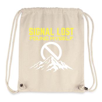 Signal Lost Found MySelf - Stanley/Stella recycelter Gym Bag - Naturweiß - Vorne