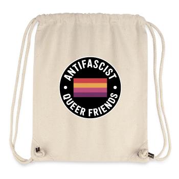 Antifascist Queer Friends - Antifa Merch - Stanley/Stella Recycled Gym Bag - natural - Front