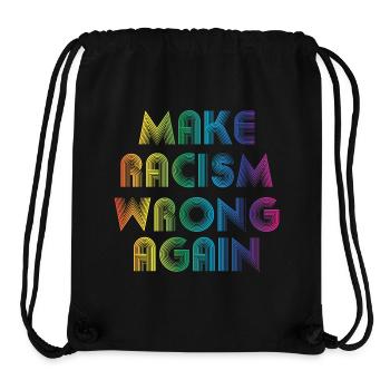 Rendre le racisme faux - Sac à cordon recyclé Stanley/Stella - noir - Devant