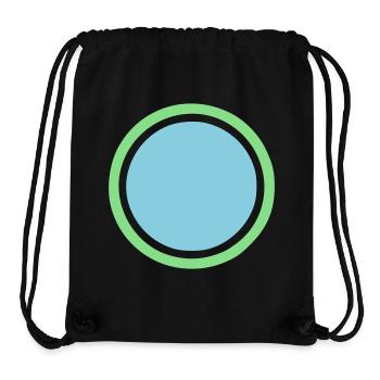 Bunter Kreis Rahmen Emblem - Stanley/Stella recycelter Gym Bag - Schwarz - Vorne