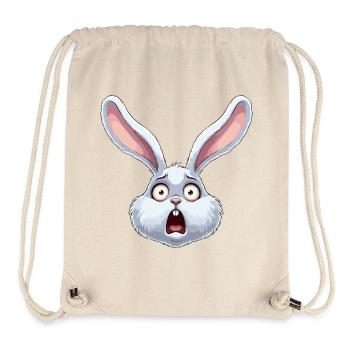 Schockhase Cartoon Illustration - Stanley/Stella recycelter Gym Bag - Naturweiß - Vorne