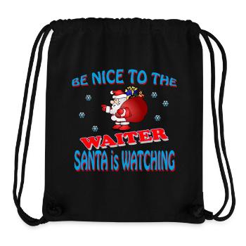 SANTA WAITER - Stanley/Stella Recycled Gym Bag - black - Front