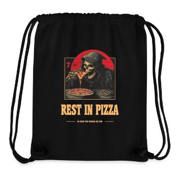 Rest in Pizza - Stanley/Stella recycelter Gym Bag - Schwarz - Vorne