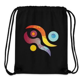 Yoga design_45 - Sac à cordon recyclé Stanley/Stella - noir - Devant