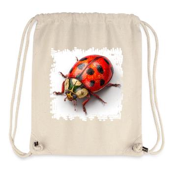 Red Ladybug Pattern Shirt - Stanley/Stella Recycled Gym Bag - natural - Front