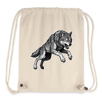 Wild Wolf Race Maskottchen Alpha Wolf - Stanley/Stella recycelter Gym Bag - Naturweiß - Vorne